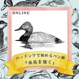 2/4「ハッチングで始めるペン画-水鳥を描く-」(オンライン)中学生～社会人・一般AG