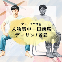 6/21「人物集中一日講座(男性モデル)」中学生～社会人・一般AG