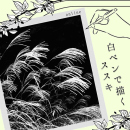 9/7「白ペンで描くススキ(オンライン)」中学生～社会人・一般AG